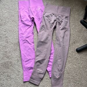 Stylish Women's Purple and Brown Leggings